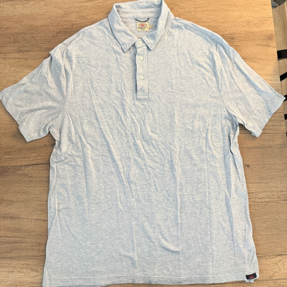 Faherty Sky Blue Polo Shirt